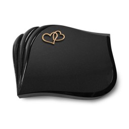 Grabkissen Eterna/Indisch Black Herzen (Bronze) 50x40