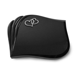 Grabkissen Eterna/Indisch Black Herzen (Alu) 50x40