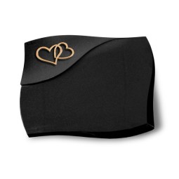 Grabkissen Firenze/Indisch Black Herzen (Bronze) 50x40