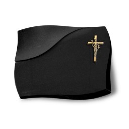 Grabkissen Firenze/Indisch Black Kreuz/Ähren (Bronze) 50x40