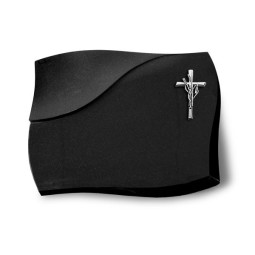 Grabkissen Firenze/Indisch Black Kreuz/Ähren (Alu) 50x40