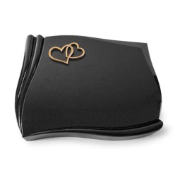 Grabkissen Memory/Indisch Black Herzen (Bronze) 50x40