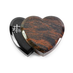 Grabkissen Amoureux/Aruba-Black Kreuz 1 (Alu)