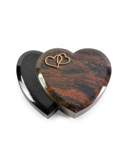 Grabkissen Amoureux/Aruba-Black Herzen (Bronze)