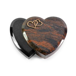 Grabkissen Amoureux/Aruba-Black Herzen (Bronze)
