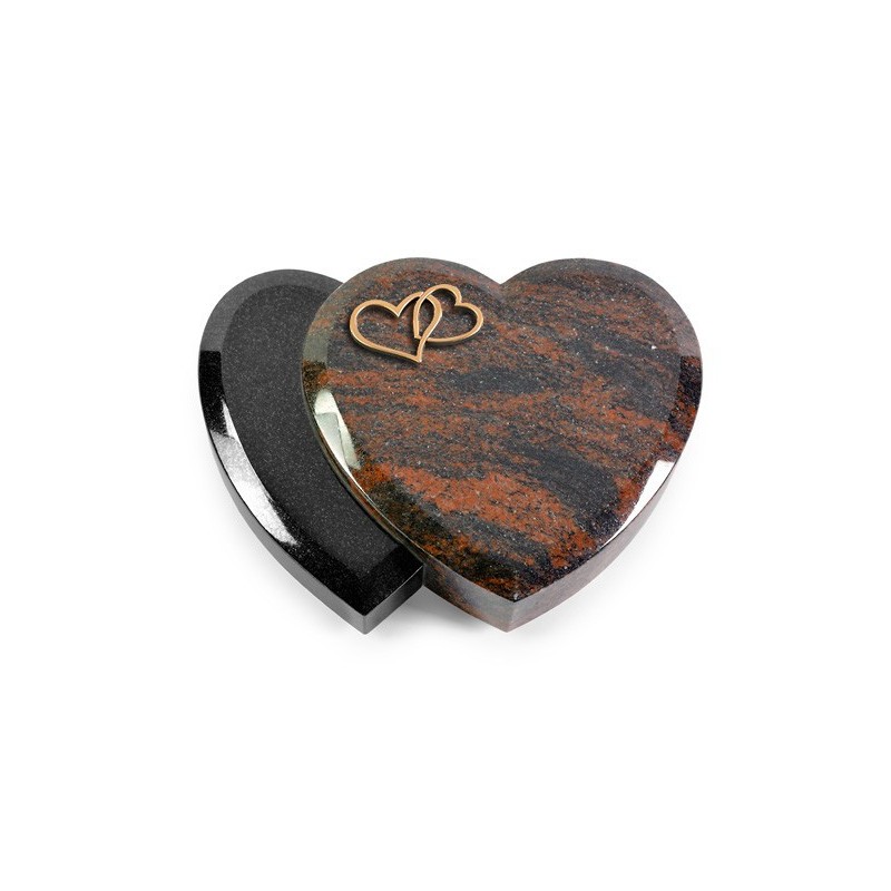 Grabkissen Amoureux/Aruba-Black Herzen (Bronze)