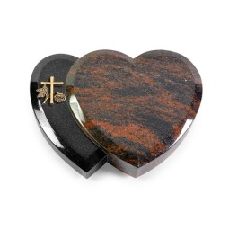 Grabkissen Amoureux/Aruba-Black Kreuz 1 (Bronze)
