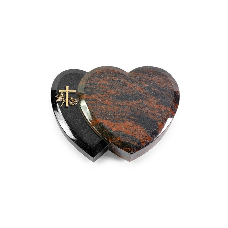 Grabkissen Amoureux/Aruba-Black Kreuz 1 (Bronze)