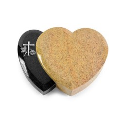 Grabkissen Amoureux/Kashmir-Black Kreuz 1 (Alu)