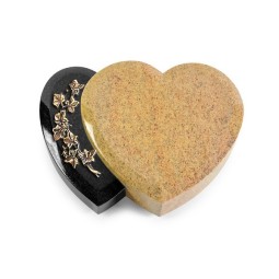 Grabkissen Amoureux/Kashmir-Black Efeu (Bronze)