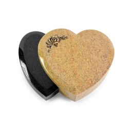 Grabkissen Amoureux/Kashmir-Black Rose 1 (Bronze)