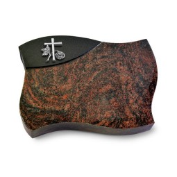 Grabkissen Firenze/Aruba-Black Kreuz 1 (Alu)