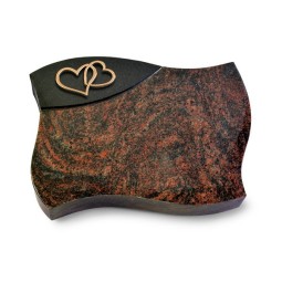 Grabkissen Firenze/Aruba-Black Herzen (Bronze)