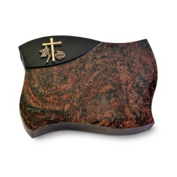 Grabkissen Firenze/Aruba-Black Kreuz 1 (Bronze)