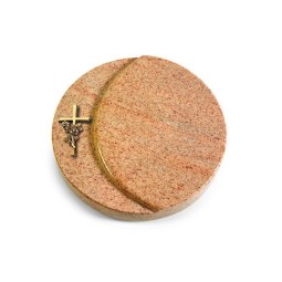 Grabkissen Lua/Kashmir Kreuz/Rose (Bronze)