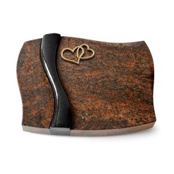 Grabkissen Samba/Aruba-Black Herzen (Bronze)