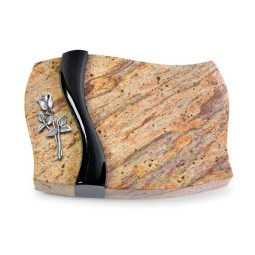 Grabkissen Samba/Kashmir-Black Rose 8 (Alu)