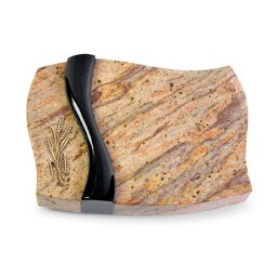 Grabkissen Samba/Kashmir-Black Ähren 1 (Bronze)