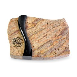 Grabkissen Samba/Kashmir-Black Baum 1 (Bronze)