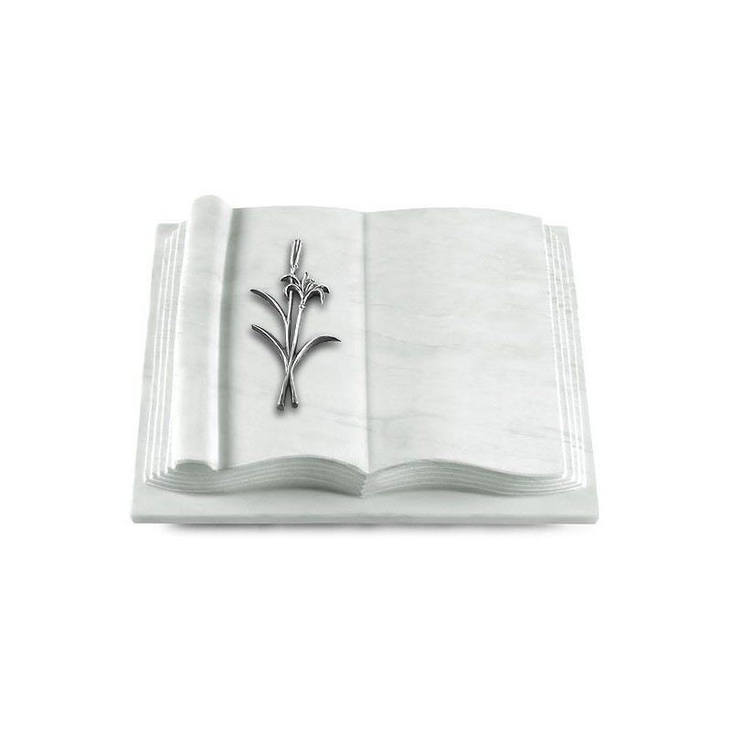 Grabbuch Antique/Omega Marmor Lilienzweig (Alu)