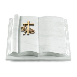 Grabbuch Antique/Omega Marmor Kreuz 1 (Bronze)