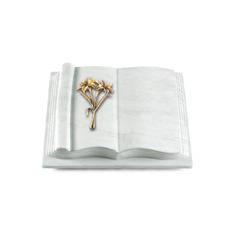 Grabbuch Antique/Omega Marmor Lilie (Bronze)
