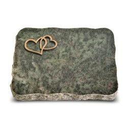 Grabplatte Tropical Green Pure Herzen (Bronze)