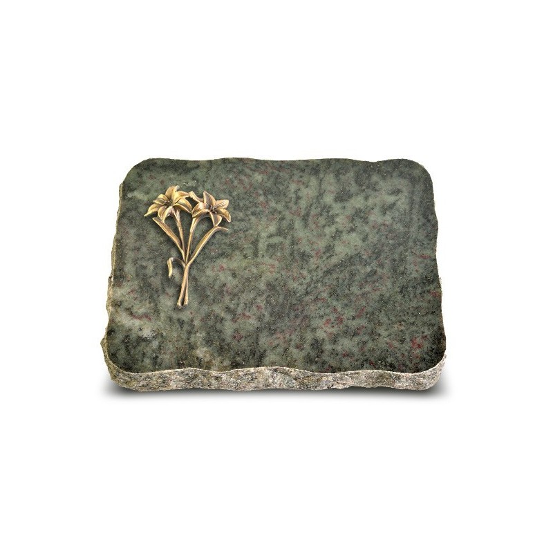 Grabplatte Tropical Green Pure Lilie (Bronze)