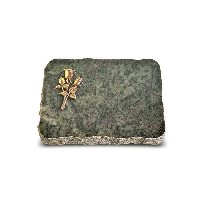 Grabplatte Tropical Green Pure Rose 11 (Bronze)