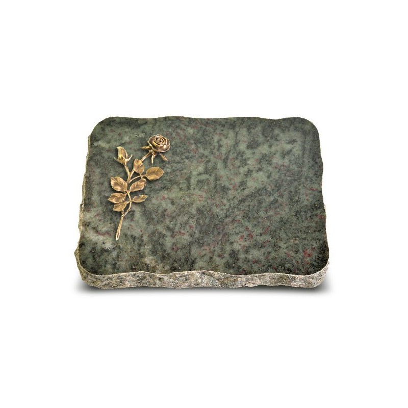 Grabplatte Tropical Green Pure Rose 13 (Bronze)