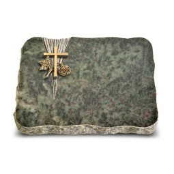 Grabplatte Tropical Green Delta Kreuz 1 (Bronze)