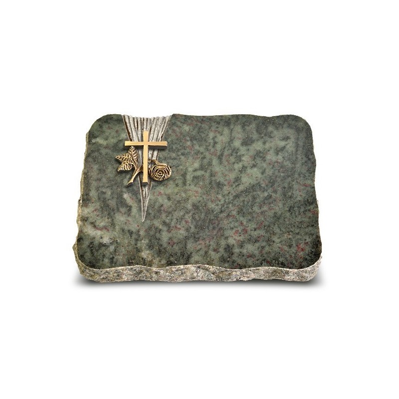 Grabplatte Tropical Green Delta Kreuz 1 (Bronze)