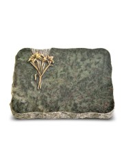 Grabplatte Tropical Green Delta Lilie (Bronze)