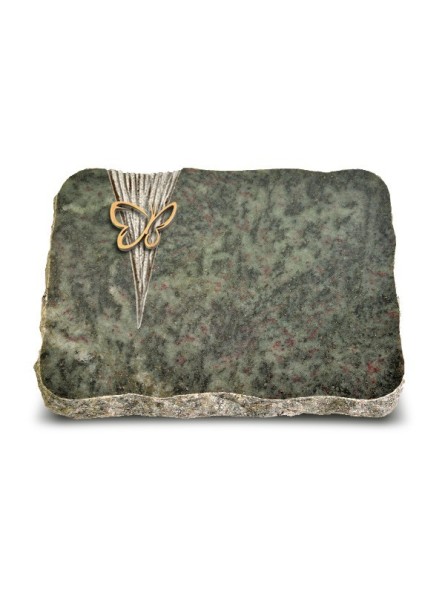 Grabplatte Tropical Green Delta Papillon (Bronze)