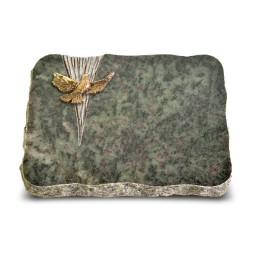 Grabplatte Tropical Green Delta Taube (Bronze)