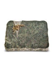 Grabplatte Tropical Green Delta Rose 1 (Bronze)