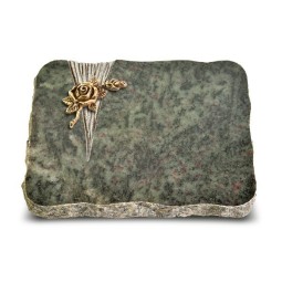 Grabplatte Tropical Green Delta Rose 1 (Bronze)