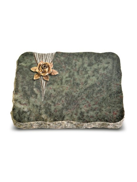Grabplatte Tropical Green Delta Rose 4 (Bronze)