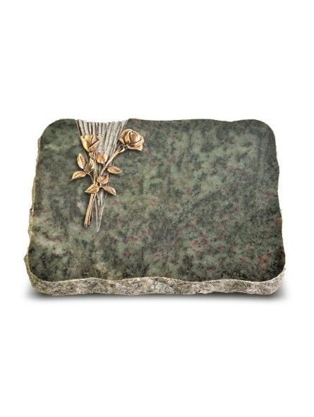Grabplatte Tropical Green Delta Rose 10 (Bronze)