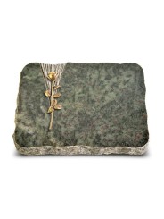 Grabplatte Tropical Green Delta Rose 12 (Bronze)