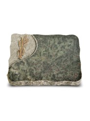 Grabplatte Tropical Green Folio Ähren 1 (Bronze)