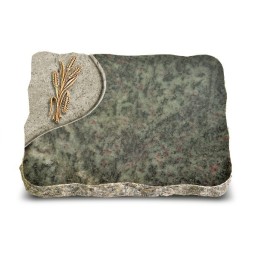 Grabplatte Tropical Green Folio Ähren 1 (Bronze)
