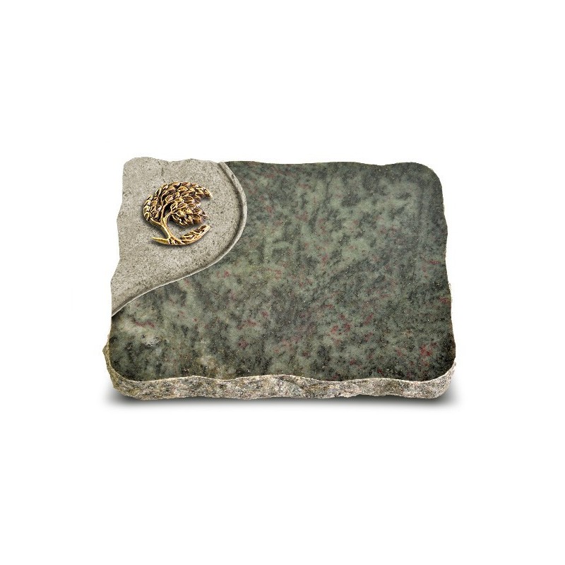 Grabplatte Tropical Green Folio Baum 1 (Bronze)
