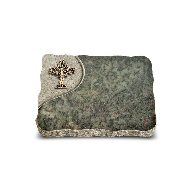 Grabplatte Tropical Green Folio Baum 2 (Bronze)