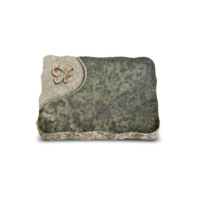 Grabplatte Tropical Green Folio Papillon (Bronze)