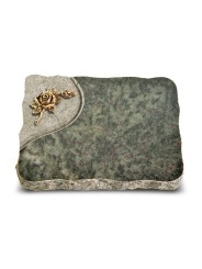 Grabplatte Tropical Green Folio Rose 1 (Bronze)