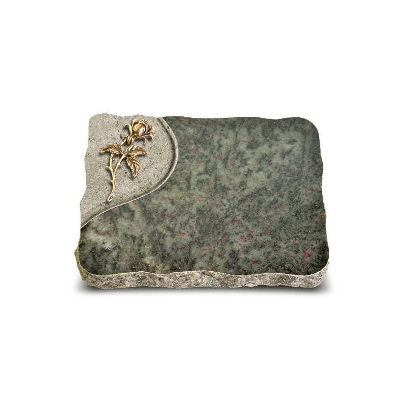 Grabplatte Tropical Green Folio Rose 2 (Bronze)