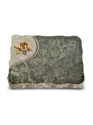 Grabplatte Tropical Green Folio Rose 4 (Bronze)