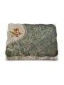 Grabplatte Tropical Green Folio Rose 4 (Bronze)