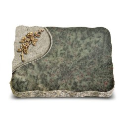 Grabplatte Tropical Green Folio Rose 5 (Bronze)